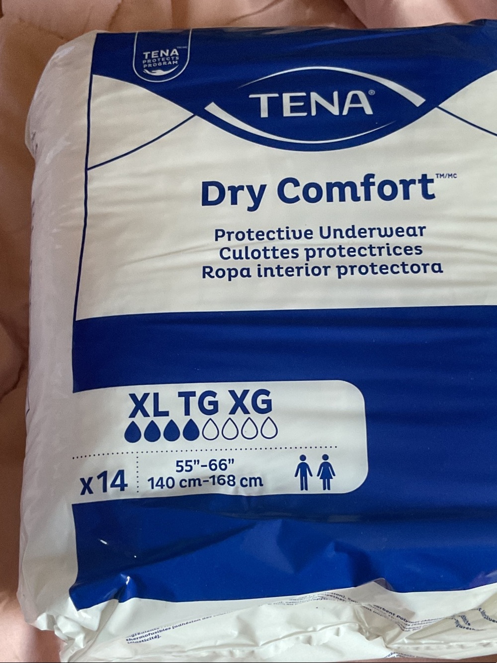 Dry Comfort Protective Underwear - White & Blue